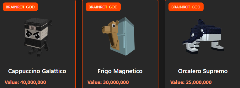 steal a brainrot value list